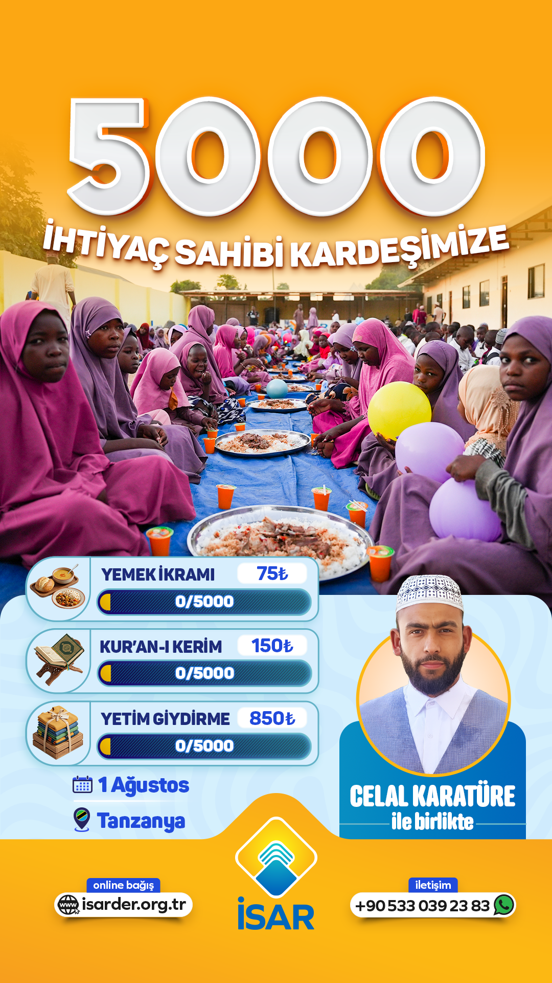 5.000 ihtiyaç sahibi kardeşimize destek projesi