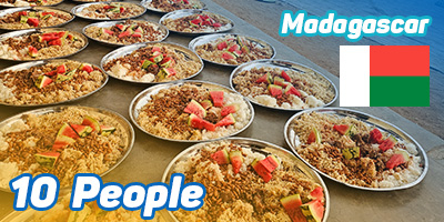 Meal for 10 People in Madagascar